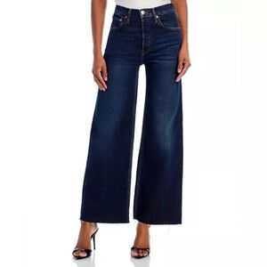 RE/DONE High Rise Wide Leg Cropped Jeans in Barely WornSize 23 NWT